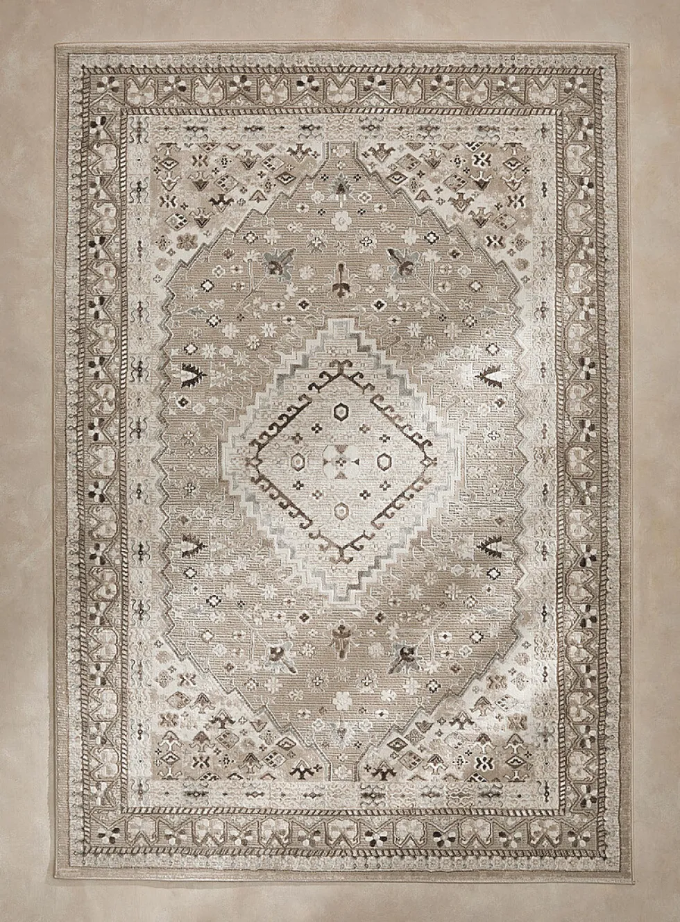 Beige medallions rug