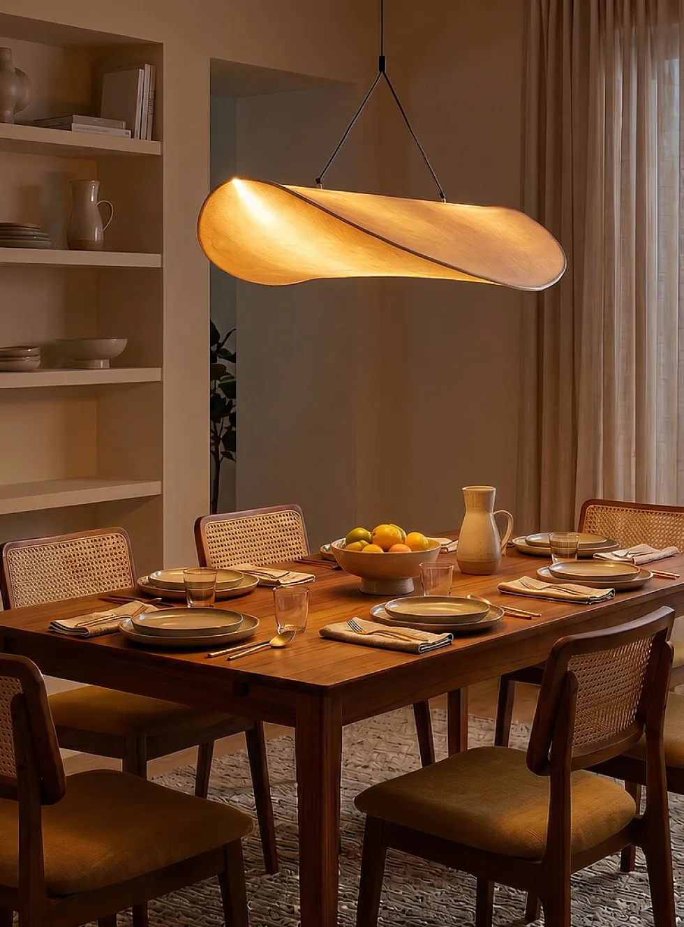 Bianca silk shade light fixture