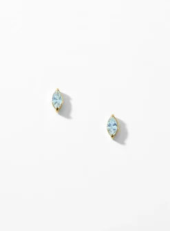 Birthstone oval earrings