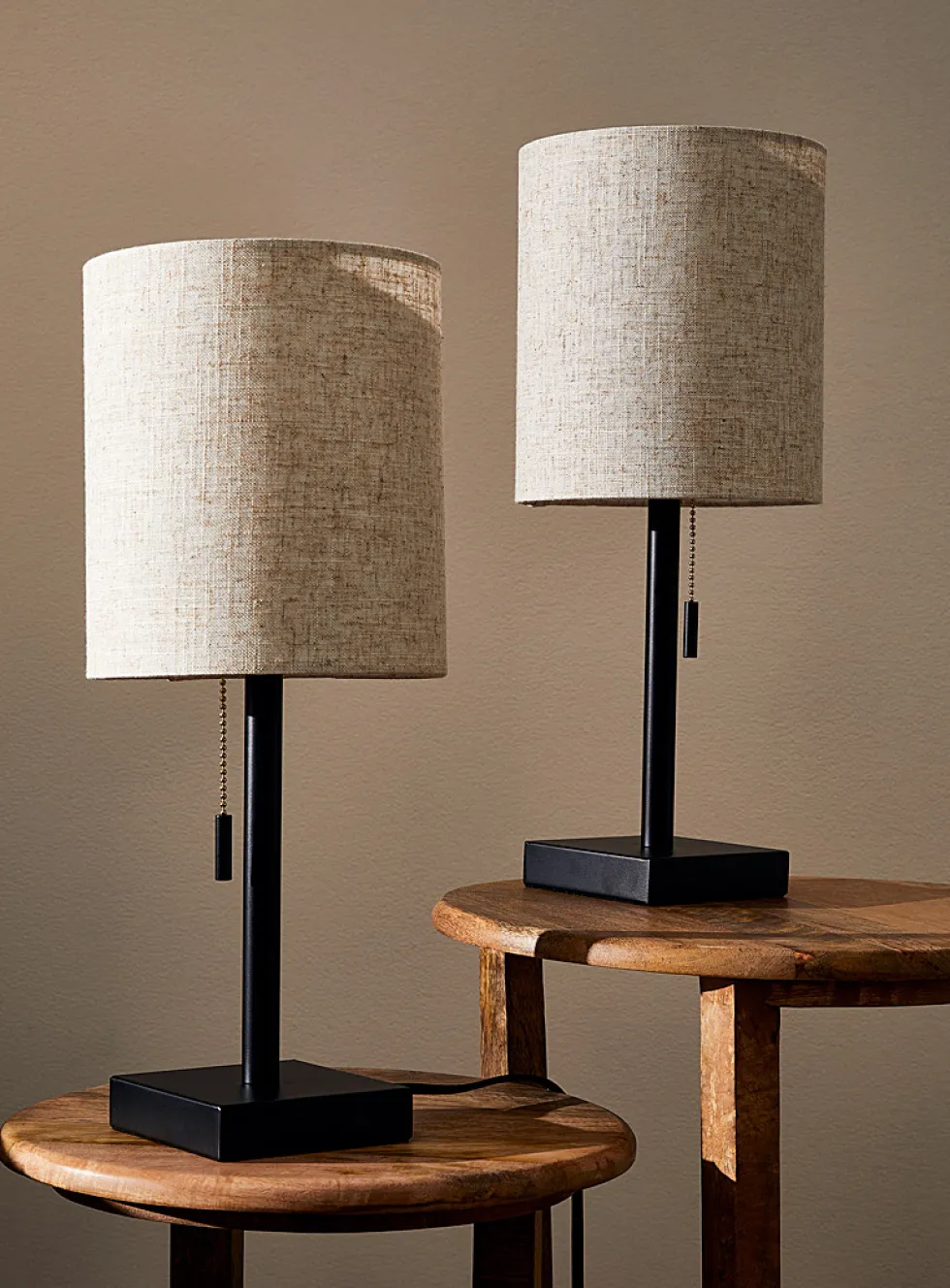 Black base minimalist table lamps