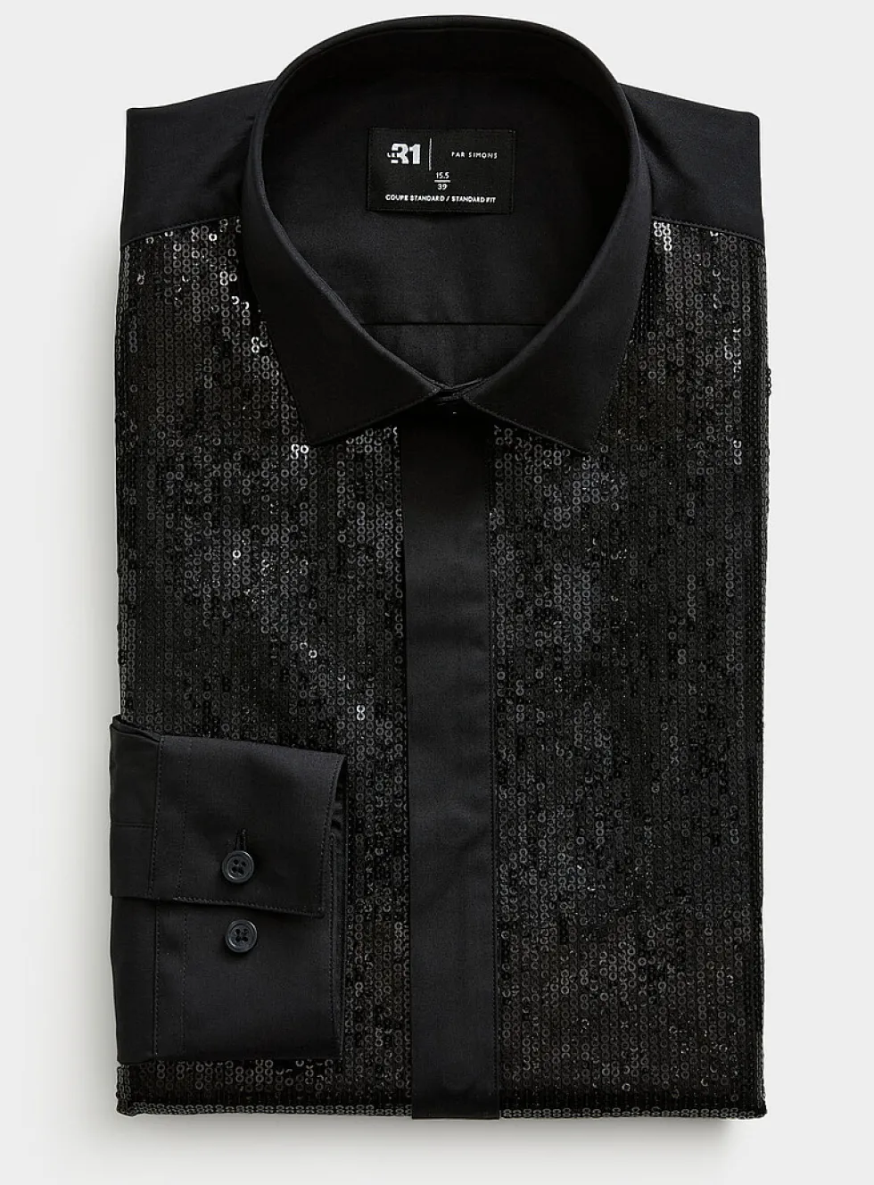 Black sequined shirt