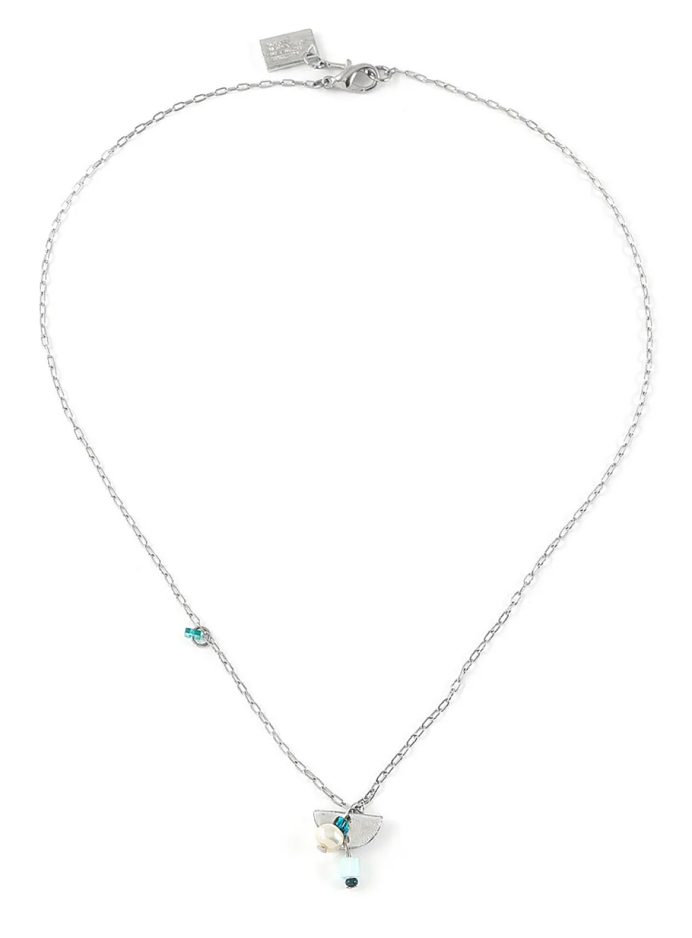 Blenio pewter and pearls necklace