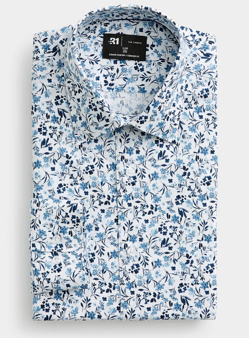 Blue flowering shirt