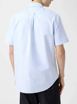 Boke flower short-sleeve oxford shirt