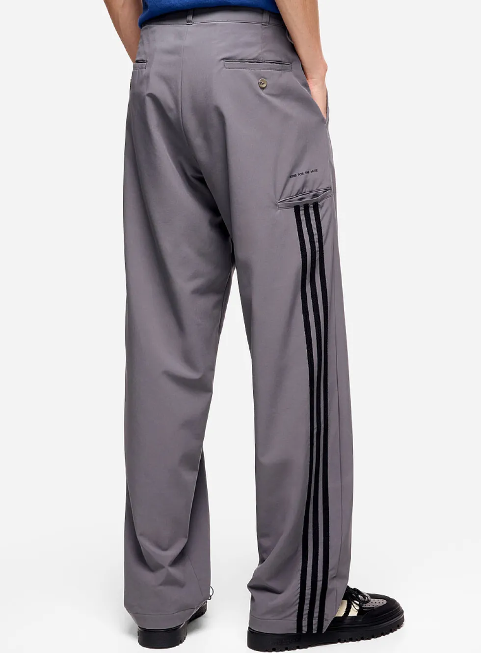 Bouclé jersey stripes stretch pant