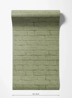 Brick illusion wallpaper strip
