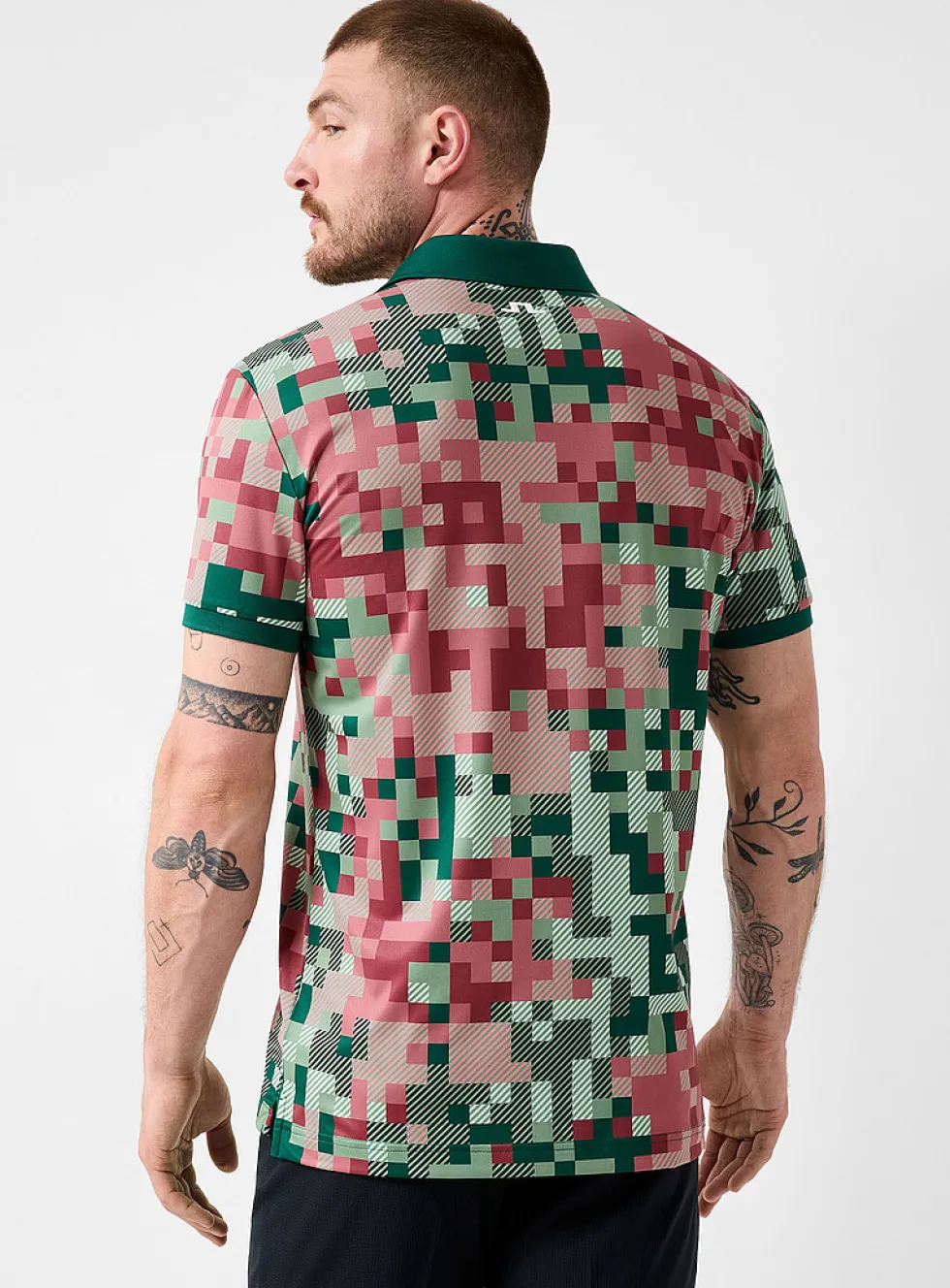 Bridger Tour colourful check golf polo
