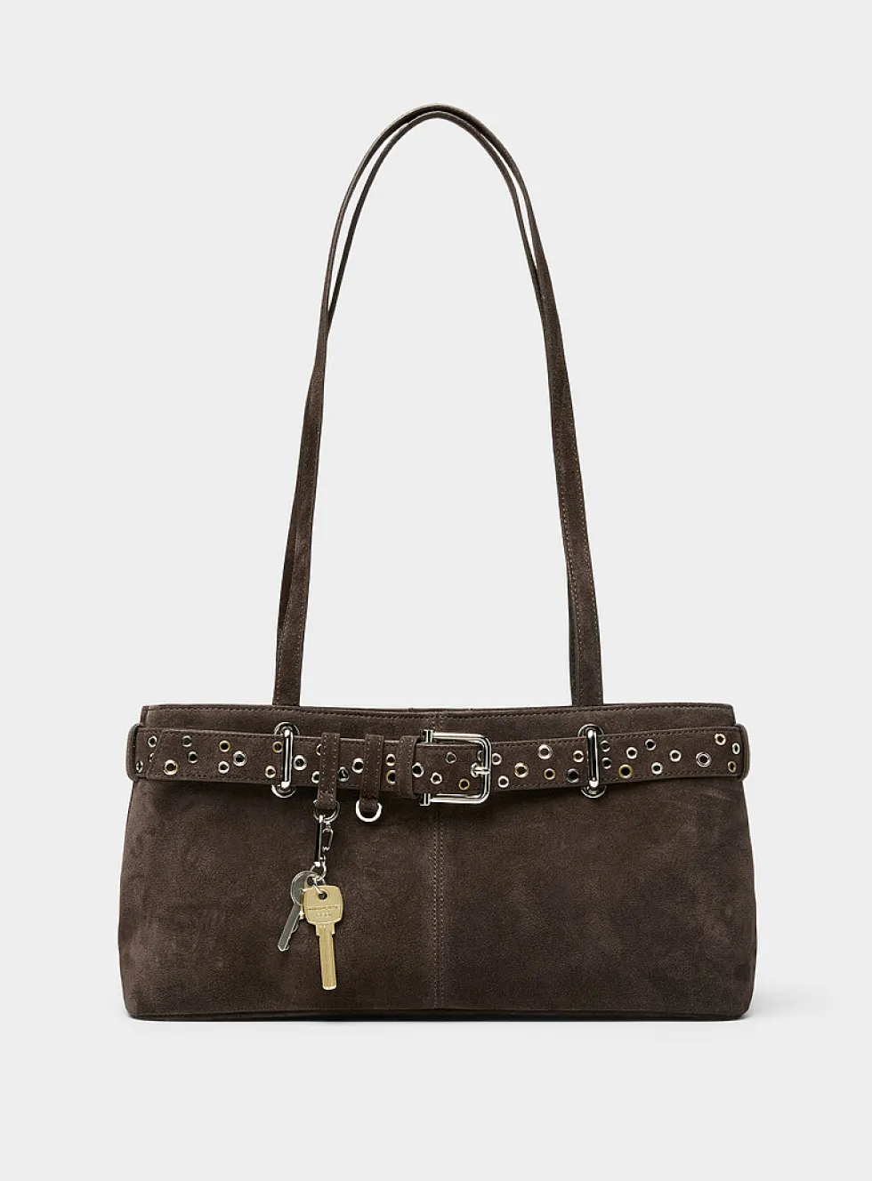 Brocle brown suede shoulder bag