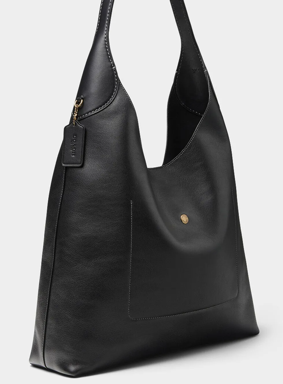 Brooklyn black leather hobo bag