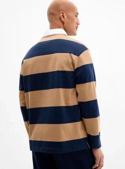 Broom club-stripe rugby polo