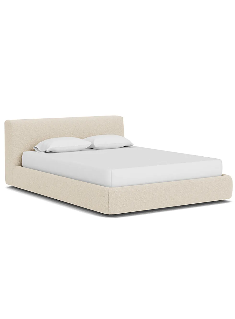 Built-in storage padded bed frame