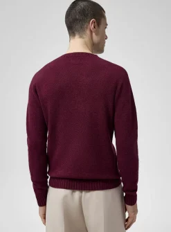 Burgundy knit sweater