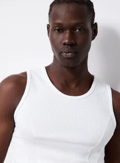 Bustier insert ribbed tank