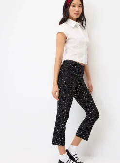 Cap-sleeve fitted shirt