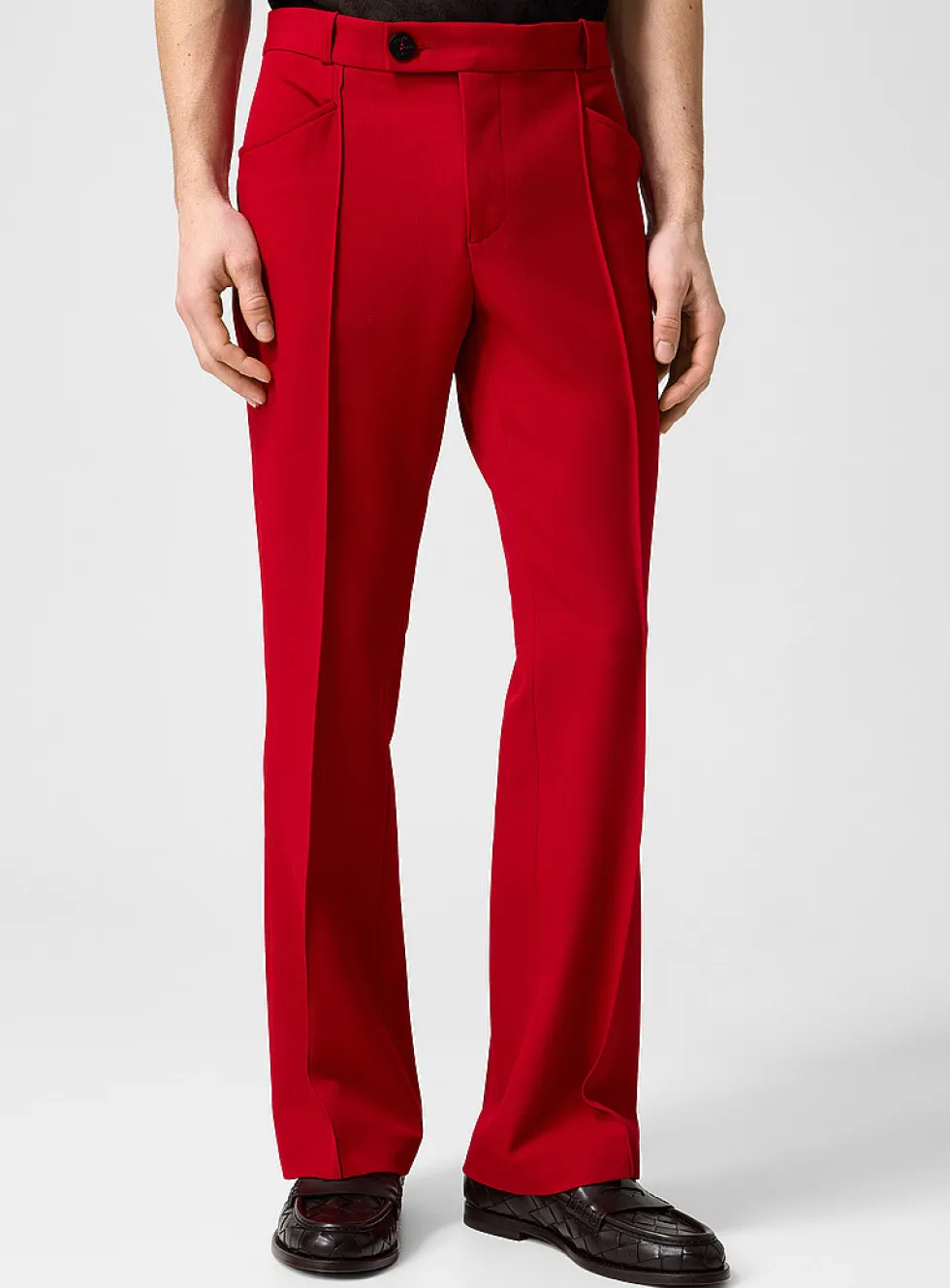 Cherry red flared pant