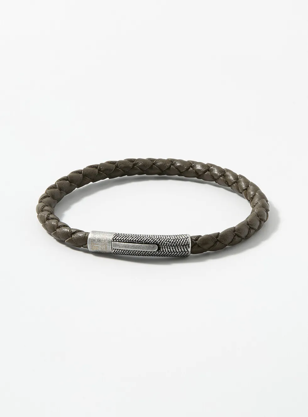 Chevron braided leather bracelet