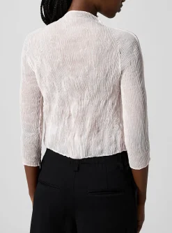 Chiffon Twist long-sleeve top