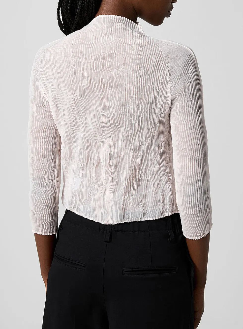 Chiffon Twist long-sleeve top