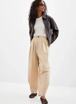 Ciara shirt collar leather jacket