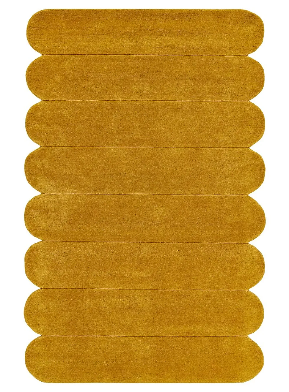 Claude scalloped trim tufted handcrafted rug