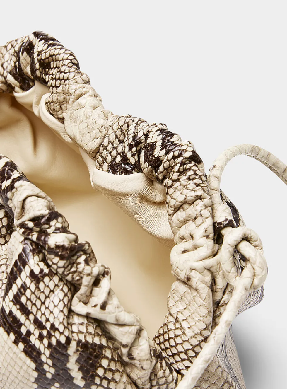 Cloud snake leather bag