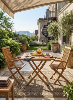 Colorado teak wood folding table