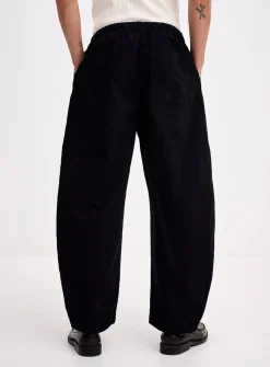Colourful elastic-waist canvas pant