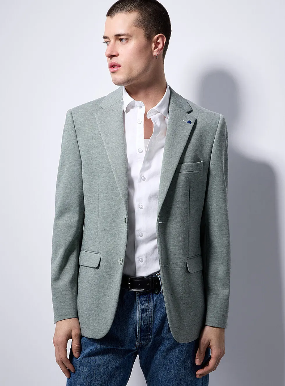 Colourful piqué blazer