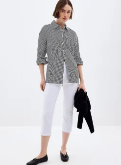 Comfort-waist bengaline capri pant