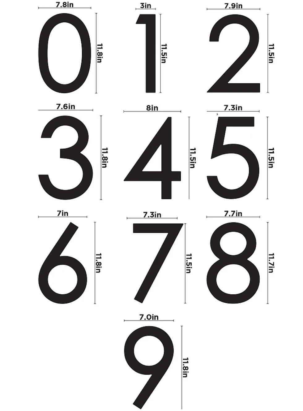 Contemporary door number