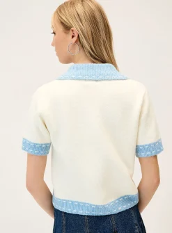 Contrasting-trim cardigan
