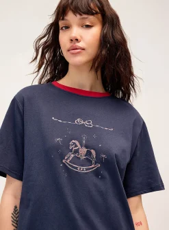 Coquettish horse oversized T-shirt