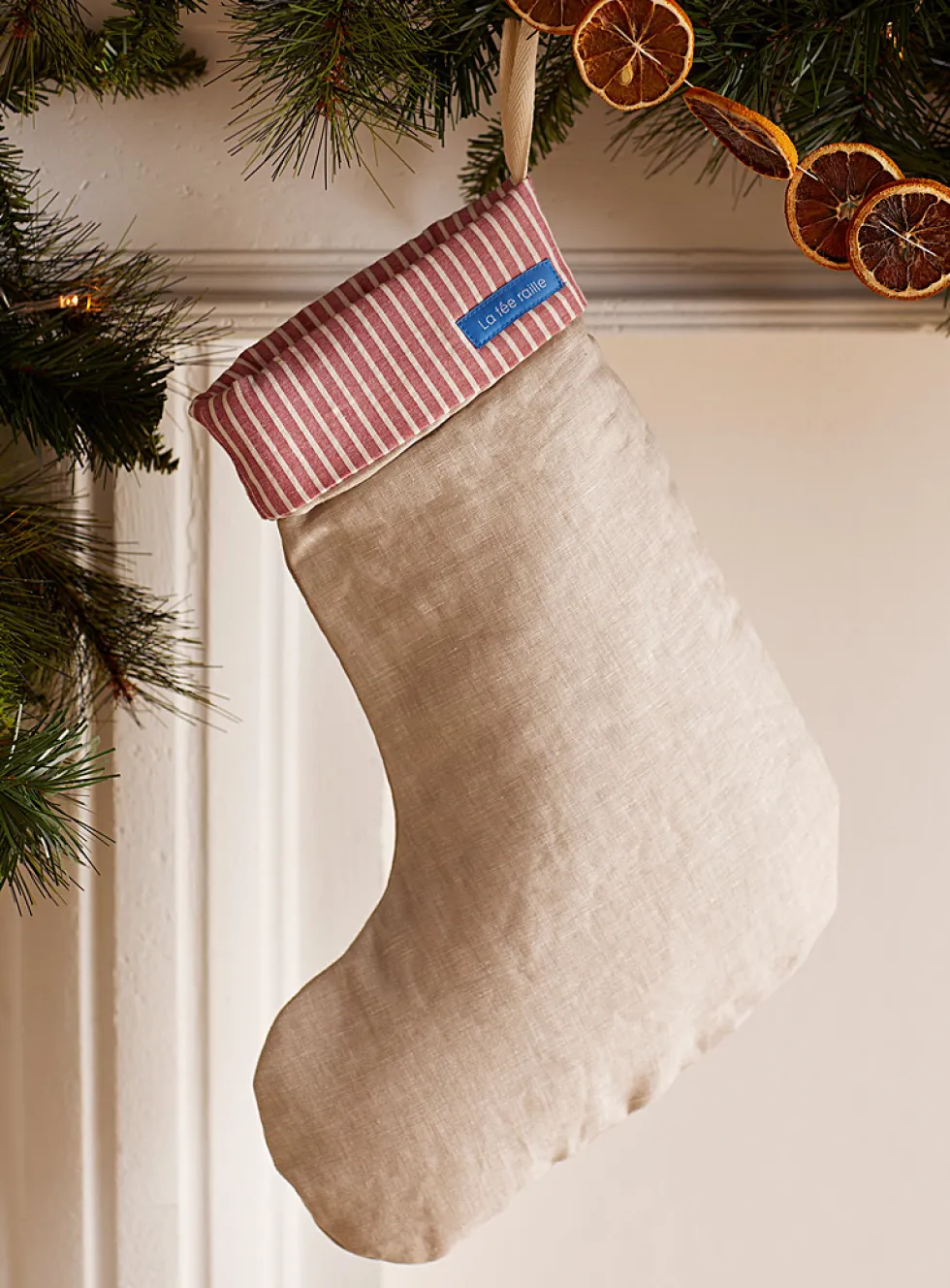 Country-style pattern Christmas stocking