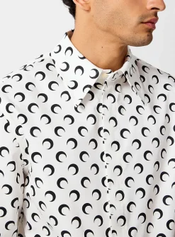 Crescent moon poplin shirt