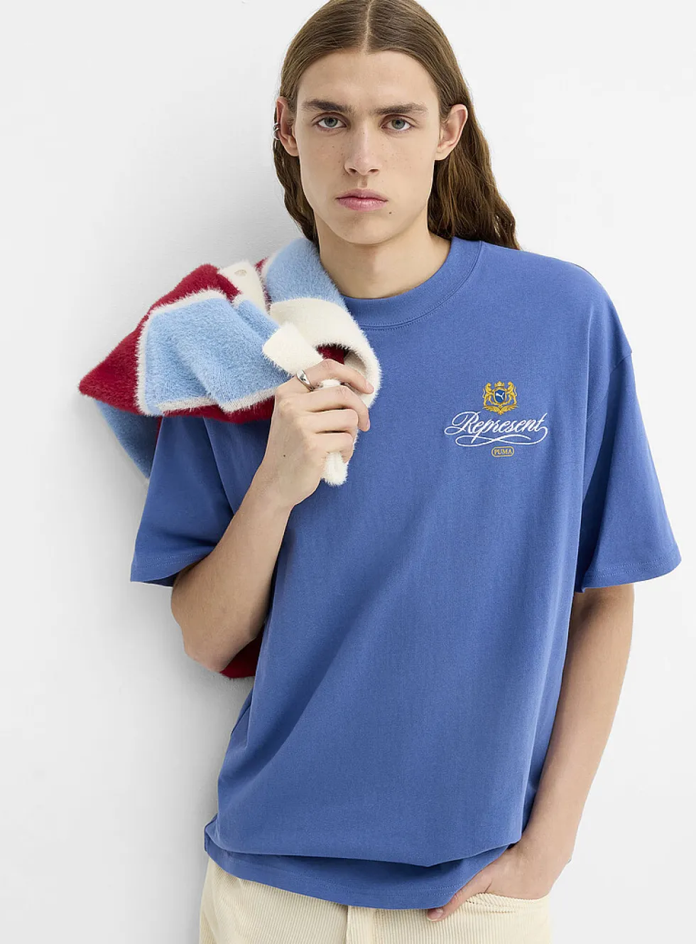 Crest embroidery oversized T-shirt