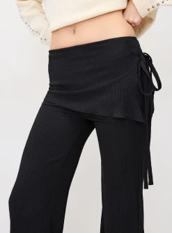 Crinkled wraparound pant