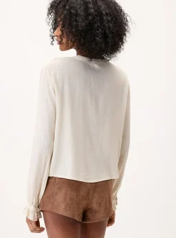 Crinkled-effect blouse