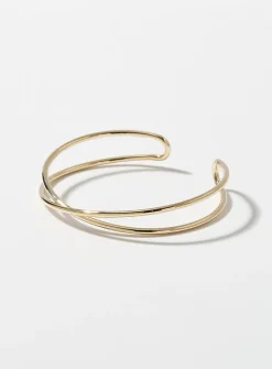 Crisscross open bangle