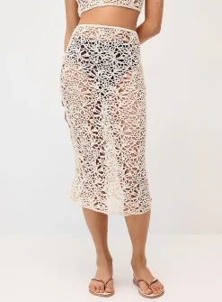 Crochet midi skirt