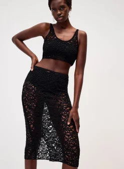 Crochet midi skirt