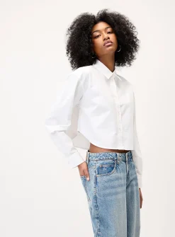 Cropped Oxford shirt