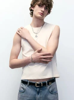 Cropped raglan muscle tee