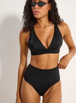Cross strap triangle bralette