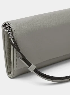 Crossbody pebbled bifold wallet