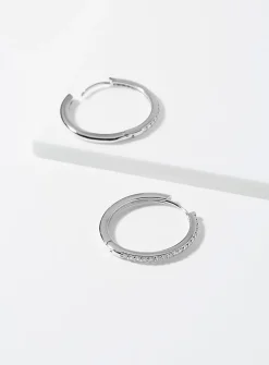 Crystal shine hoops
