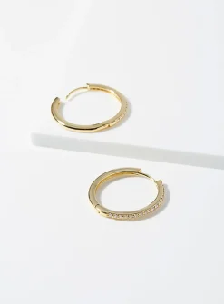 Crystal shine hoops