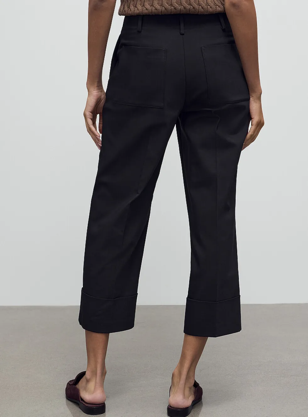 Cuffed structured pant