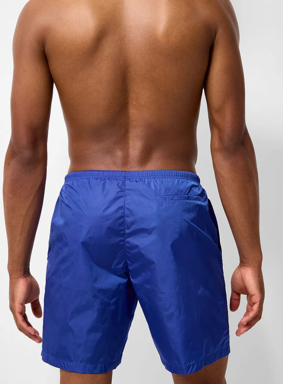 Curved-logo bathing short