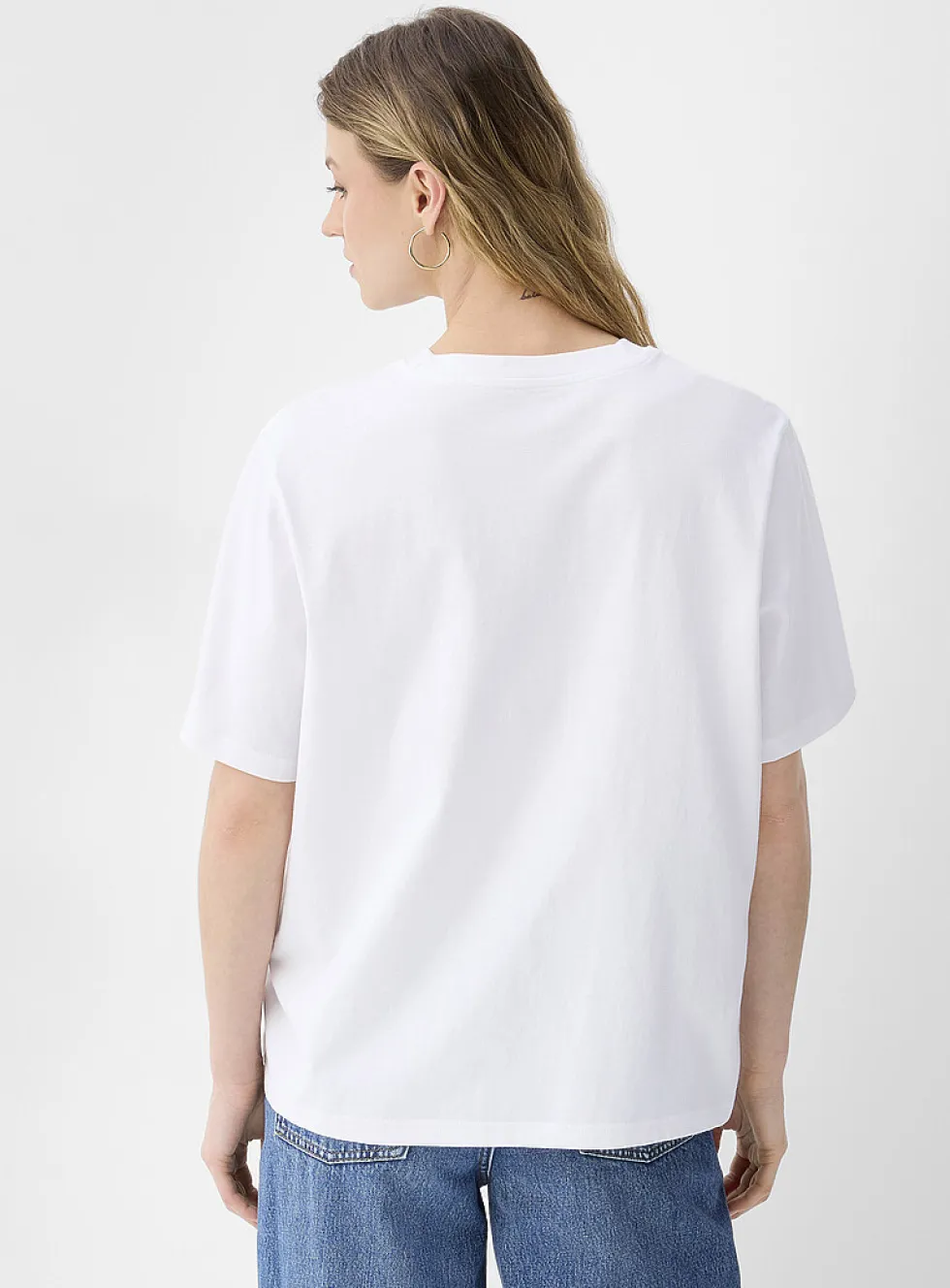 Decorated print loose boxy-fit T-shirt