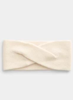 Delicate twist cashmere headband